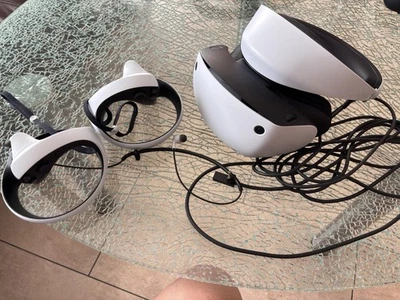 Sony PlayStation VR2 Glasses Headset Two Controllers - Image 1 of 3