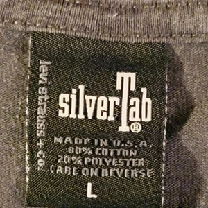 Vintage Y2K Levis Silvertab T Shirt Mens Sleeve 90s Rave Skater Large L USA - Picture 1 of 7