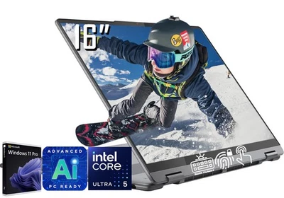 Lenovo Yoga 7i 2-in-1 16" 2K Touchscreen AI Laptop Intel Core Ultra 5 226V 2TB - Image 1 of 4