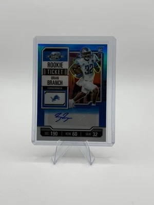 2023 Contenders Optic Brian Branch Rookie Ticket auto /99 - Image 1 of 2