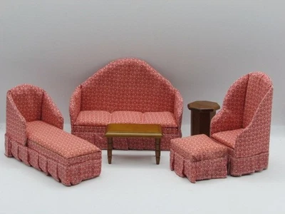 Casa de Muñecas Miniatura 6 Piezas Retro Salón Set en Rojo T0510 (Descontinuado) Foto 1 de 4