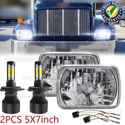 Faros LED de haz alto/bajo de 7x6"" 5x7"" pulgadas para camión Peterbilt 330 1995-2005 Foto 1 de 4