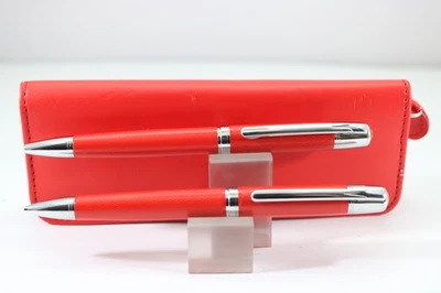 Vintage Executive Santander Red Barley Ballpoint & Pencil (Cased) - Image 1 of 4