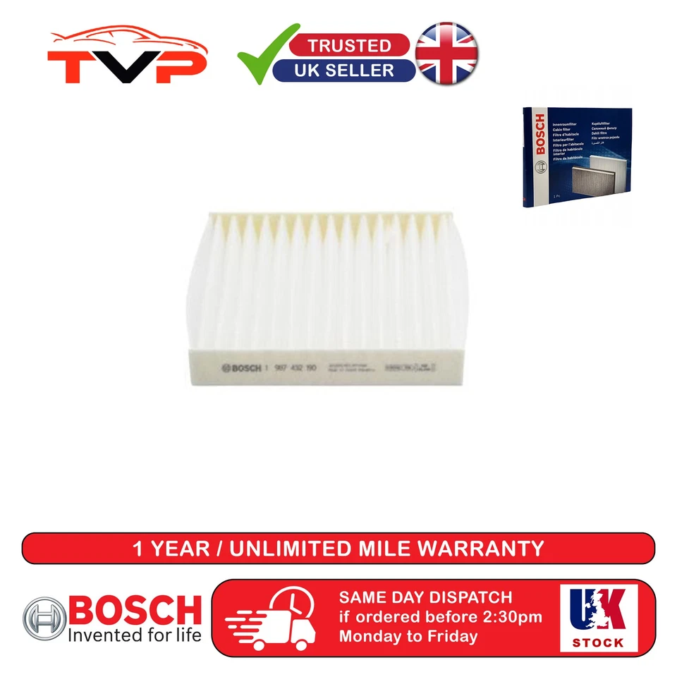 Bosch Cabin Filter For Toyota Prius 2008-2016 1.8 1987432190 - Image 1 of 1