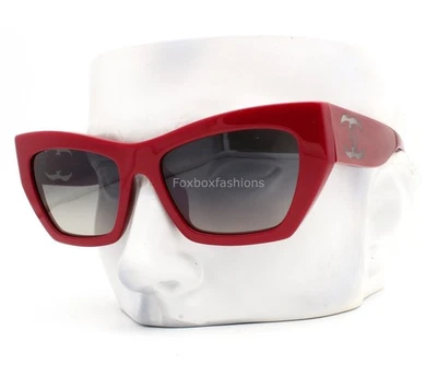 Chanel Sunglasses ch5527-A c.1759/71 Burgundy Red Gray Gradient with Case - image 1 of 4