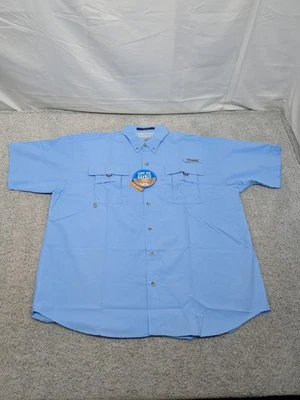 NEW Columbia PFG Bahama II Shirt Mens XL Blue UPF 50 Omni-Shade Fishing FM7047 - Image 1 of 4