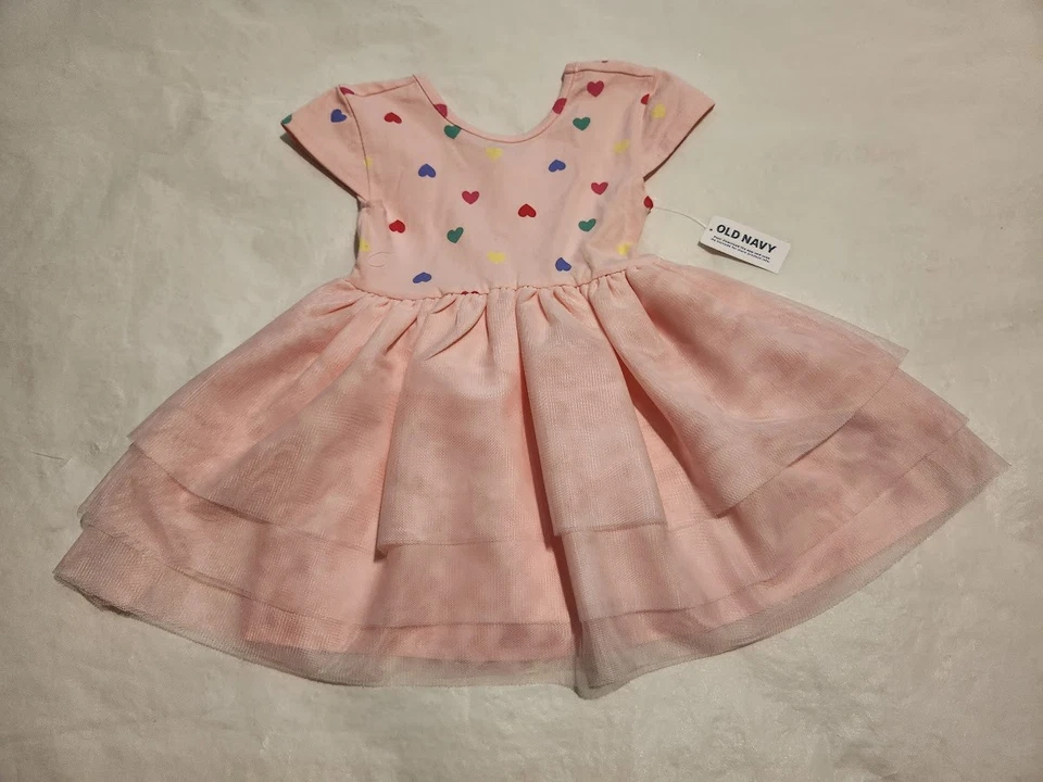 NWT Old Navy Heart Print Tutu Dress 3T Toddler Girl - Image 1 of 1