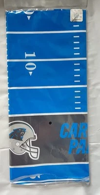 Cubierta de mesa de fiesta 54x96" nueva Carolina Panthers NFL decoraciones plástico/reutilizable Foto 1 de 2