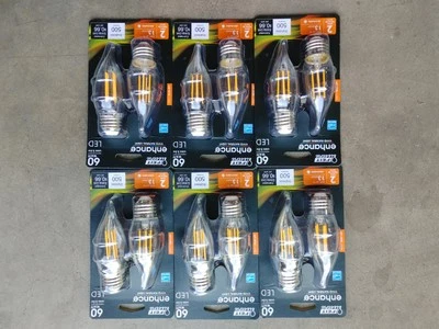 Feit Electric 60-Watt Equivalent CA10 Chandelier Light Bulb, Soft White 12-Pack - Image 1 of 3