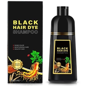 Black Hair Dye Shampoo 3 in 1, Herbal for Women Men,  - Picture 1 of 7
