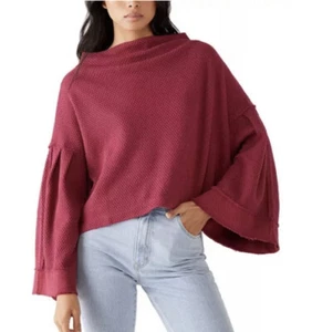 Free people we the free Bunny tee flare sleeves boho XSmall XS Plum NWT New - Picture 1 of 11