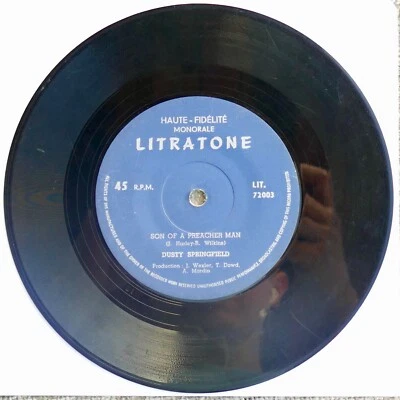 Dusty Springfield - Son Of A Preacher Man / Just a Little Lovin' Litratone 72003 - Image 1 of 4
