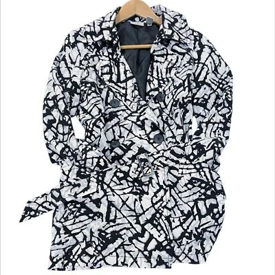 Chicos черный и белый классический легкий жакет с ремнем S/M шик тихий роскошь - Изображение 1 из 4