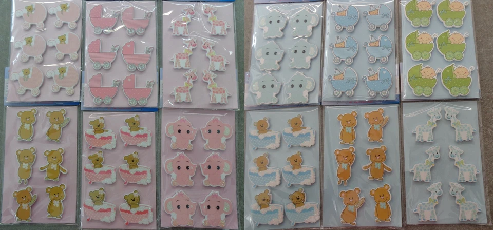 3D Holzsticker, Sticker  Baby Geburt Taufe verschiedene zur Auswahl - Bild 1 von 1