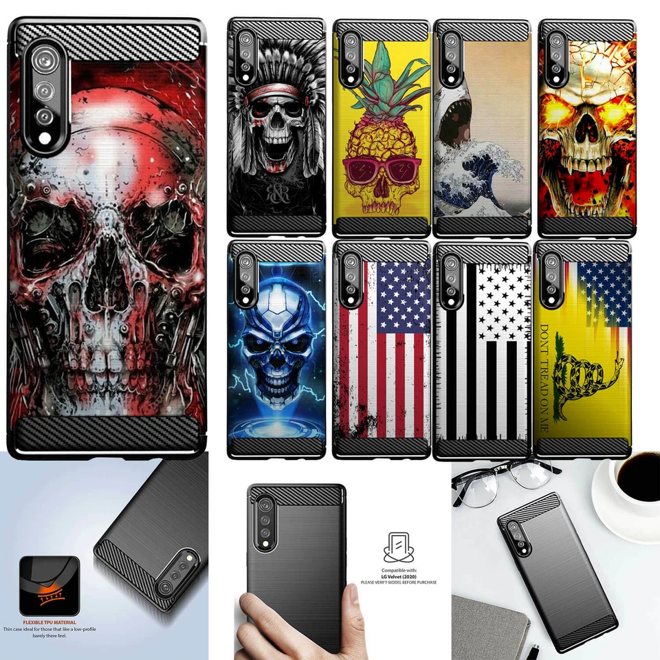 Case For [LG Velvet (2020)] [Flex TPU Fiber SET3] Slim Black Cover - Image 1 of 1