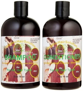 set shampoo e balsamo con Aloe vera-Vitamina E-Canapa-Olio di Ricino-Tea Tree- - Foto 1 di 8