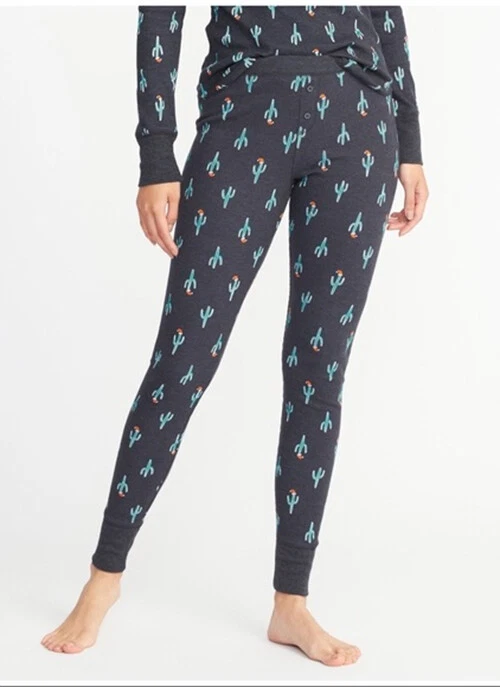 Old Navy Thermal Pajama Bottoms Christmas XMAS Sleep Leggings Lounge Pants  - Image 1 of 1