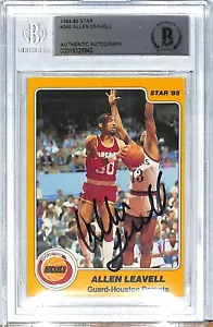 1984-85 Star Allen Leavell Rockets tarjeta automática firmada #240 Beckett BAS losada - Imagen 1 de 3
