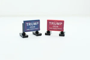 Trump Yard Sign Custom Model compatible and Built with LEGO® Bricks - Picture 1 of 1