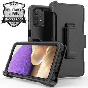 For Samsung A32 A33 A34 A35 5G Shockproof Tough Defender Case Belt Clip - Picture 1 of 15