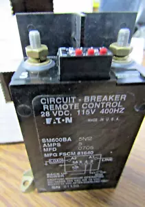 ✌️NEU EATON SM600BA 5N12 UNTERBRECHUNGSSCHALTER FERNBEDIENUNG 28VDC 115V 400HZ 5 AMPS - Bild 1 von 7