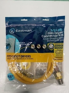 Eastman 1/2” OD Gas Dryer Connector Kit 48” Length New Sealed - Picture 1 of 9