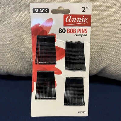 ANNIE 80 PIEZAS BOB PINS 2" NEGRO #3337 PRENSADO Y CON PUNTA DE BOLA Foto 1 de 2