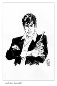 ANGELO STANO - CARTOLINA DYLAN DOG - DEDICHE D'AUTORE , MANTOVA 2010 - Picture 1 of 1