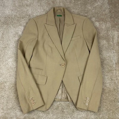 Blazer mujer United Colors of Benetton 42 bolsillos beige Eslovaquia un botón Foto 1 de 4