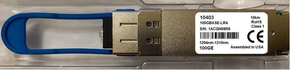 Extreme 10403 compatible 100GBASE-LR4 QSFP28-LR4 100GE 1310nm LC 10km over SMF - Image 1 of 1