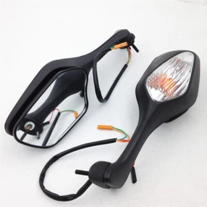 COPPIA DX E SX SPECCHIETTI HONDA CBR 1000RR 2008 2009 2010 2011 NERI CON FRECCE - Imagen 1 de 4