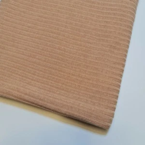 Peach Rib Jersey Material Stretch Dress Craft Costume Cuffing Fabric 58" Meter - Picture 1 of 3