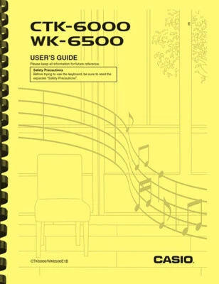 Casio WK-6500 CTK-6000  Keyboard USER'S GUIDE OWNER'S MANUAL - Image 1 of 4