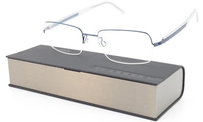 Lindberg Glasses Frame T54 3025 53-19 145 Col. K51 Half Rim Blue Titan Rectangle - Image 1 of 4