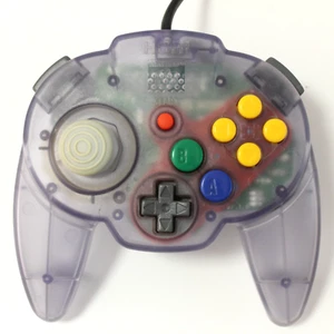 Nintendo 64 Hori Pad Mini Controller Clear Purple Violet N64 Japan - Picture 1 of 12