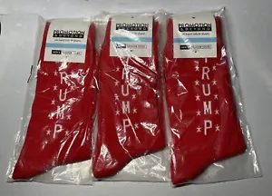 Promozioni Oltre 3 Paia Calze Uomo Rosso Donald Trump Stars MAGA USA NUOVE - Foto 1 di 4