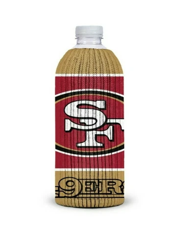49ers Knit Cooler - Fits almost any bottle - San Francisco Forty Niners NFL Cover