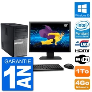 PC Dell 3010 MT Ecran 19" G2020 RAM 4Go Disque Dur 1To HDMI Windows 10 Wifi - Photo 1/3