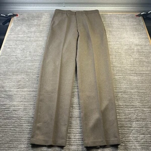 VINTAGE Levis Pants Mens 34x34 Brown Pleated 70s 80s Dacron Action Slacks - Picture 1 of 9