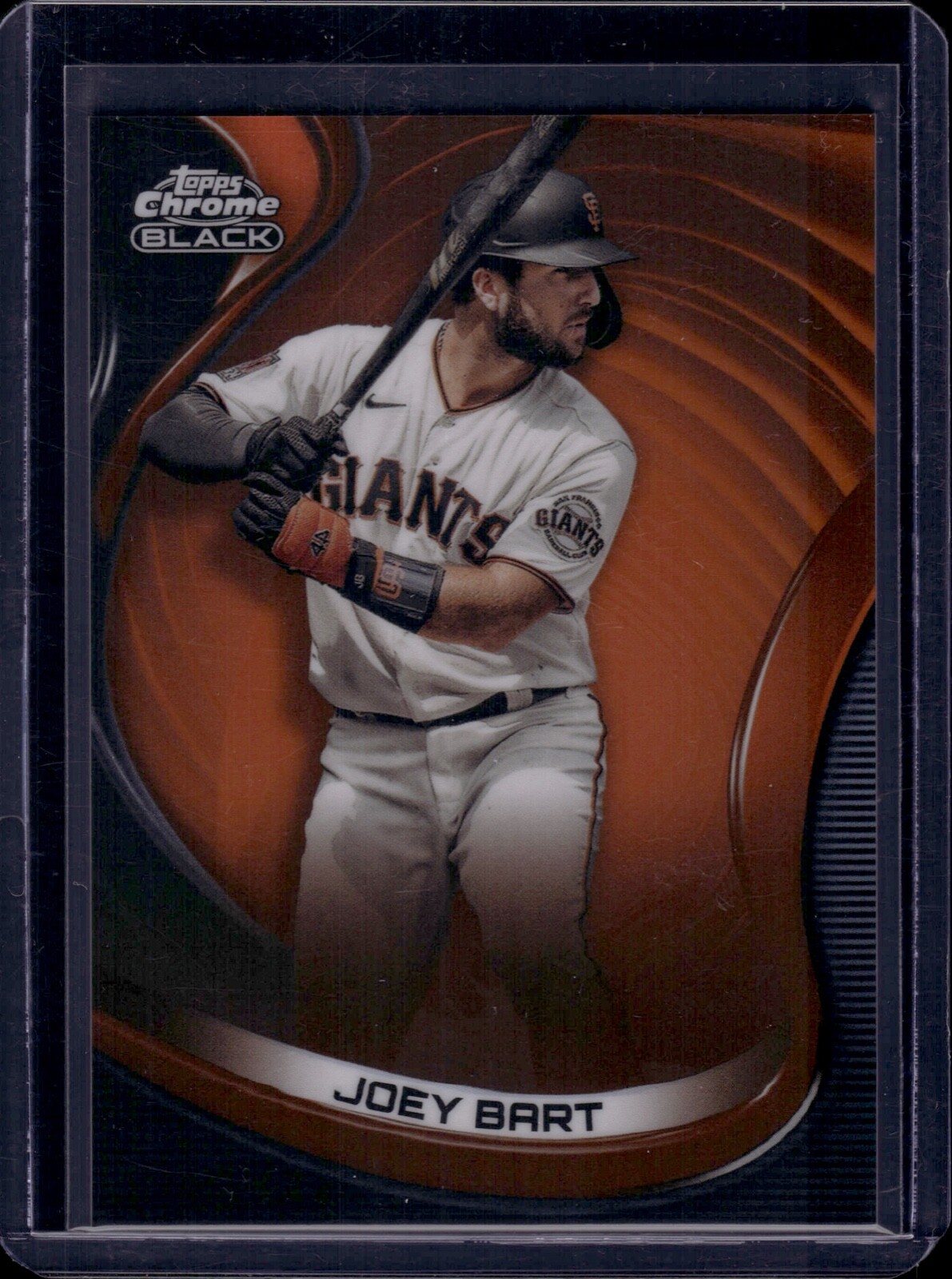 2022 Topps Chrome Black Joey Bart /25 Orange Refractor Giants