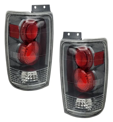 1997-2002 For Ford Expedition Carbon Fiber Brake Tail Lights Lamps Pair - Image 1 of 4