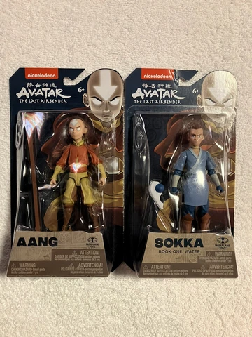 McFarlane Toys Nickelodeon Avatar The Last Airbender 5" Figure Lot Aang & Sokka Cover
