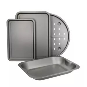 KitchenCraft Set di tostatura antiaderente 4 pezzi acciaio al carbonio - Foto 1 di 10