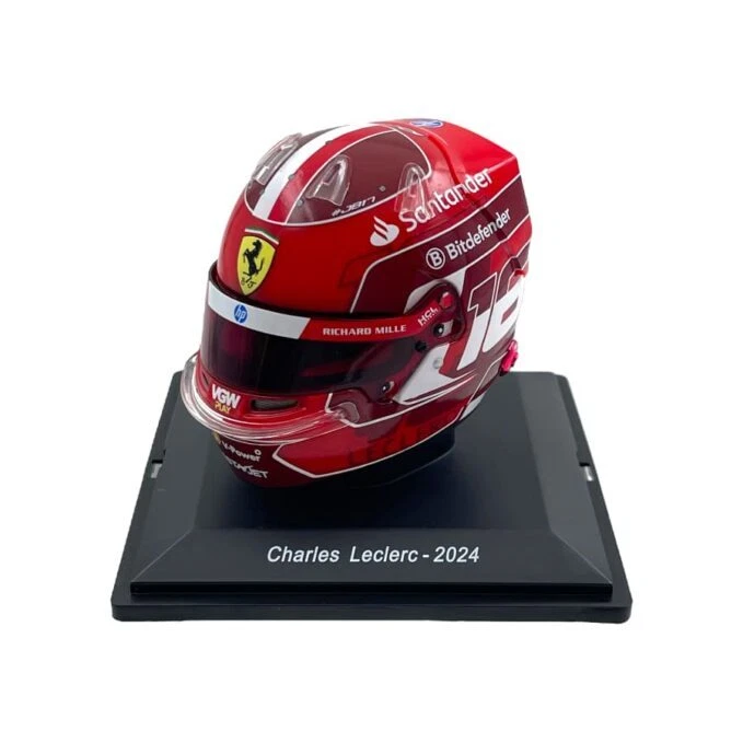 Mini Helmet Spark 1/5 Charles Leclerc SF-24 2024 - Immagine 1 di 4