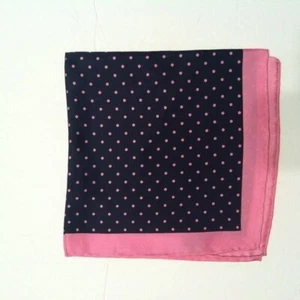 MENS NEW DARK NAVY 100%SILK POCKET SQUARE SIZE: 16" X 16" - Picture 1 of 3