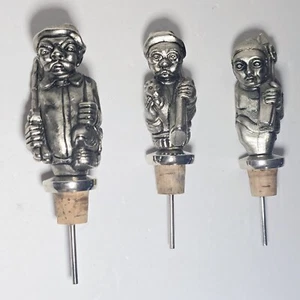 Bottle Stopper Wine Stopper Cork Stopper VTG Fisherman & Rabbit Hunter & Skier - Picture 1 of 19