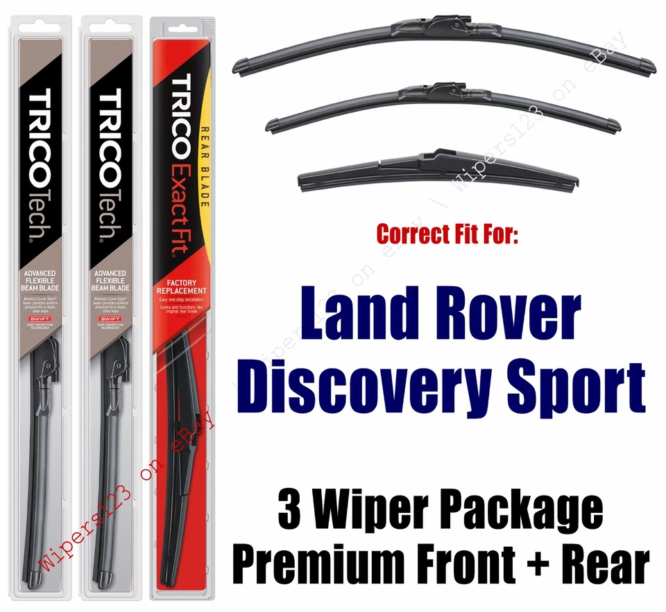 Limpiaparabrisas 3pk Premium ajuste delantero/trasero 2015+ Land Rover Discovery Sport 19260/200/12A Foto 1 de 1