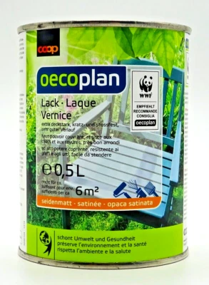 Oecoplan PU Lack für Holz Metall Kunststoff seidenmatt feuerrot - 0,5 L - Bild 1 von 4