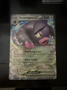 Juego de cartas coleccionables Pokémon 2023 escarlata y violeta Oinkologne ex jumbo doble raro holograma 158/198 - Imagen 1 de 2