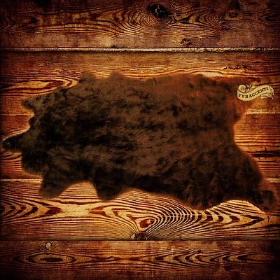 Alfombra de piel sintética de vaca, alfombra de piel, marrón, negra o blanca Foto 1 de 3